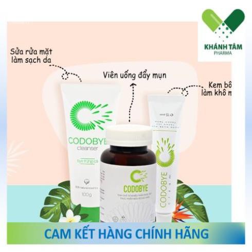 [COMBO] 3 hộp Viên uống CODOBYE - Ngừa mụn, kiềm dầu, kiểm soát nhờn _Khánh Tâm