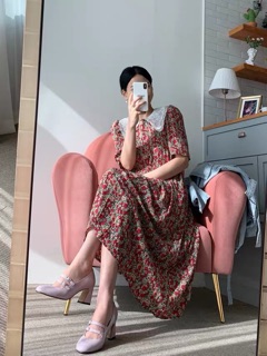 Đầm cổ ren perter pan 🌸[ KÈM HÌNH THẬT HÀNG QC ]