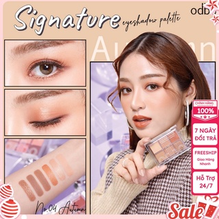 Bảng phấn mắt odbo tone nâu tây od276 odbo signature eyeshadow palette 4.8g bảng màu mắt tông nâu trà sữa - shopmythai