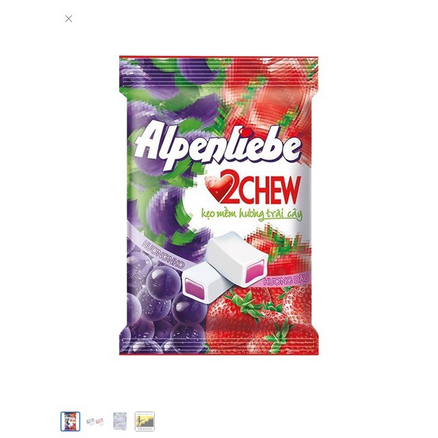 Kẹo mềm Alpenliebe 2chew Trái Cây 25 viên