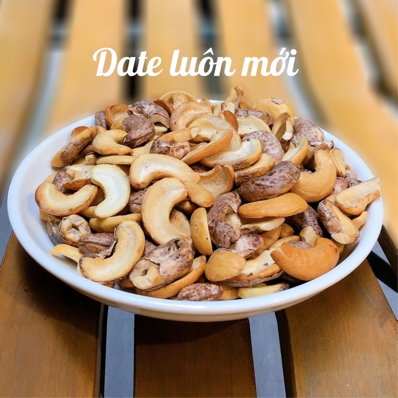Hạt Điều Rang Muối Bình Phước Loại Vỡ Đôi Vỡ Ba Date Mới Rang Mới Trong Tuần