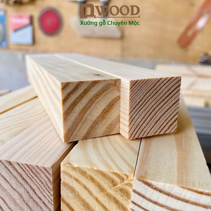 Thanh gỗ vuông 2x2 cm