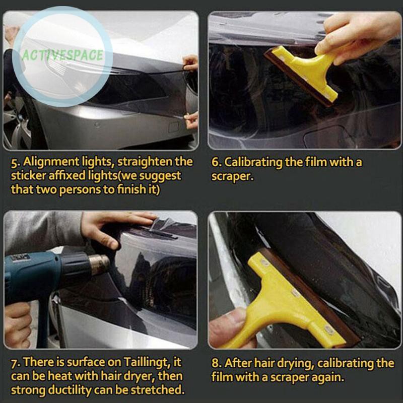 Tấm Phim Dán Đèn Pha Xe Hơi 100x30cm