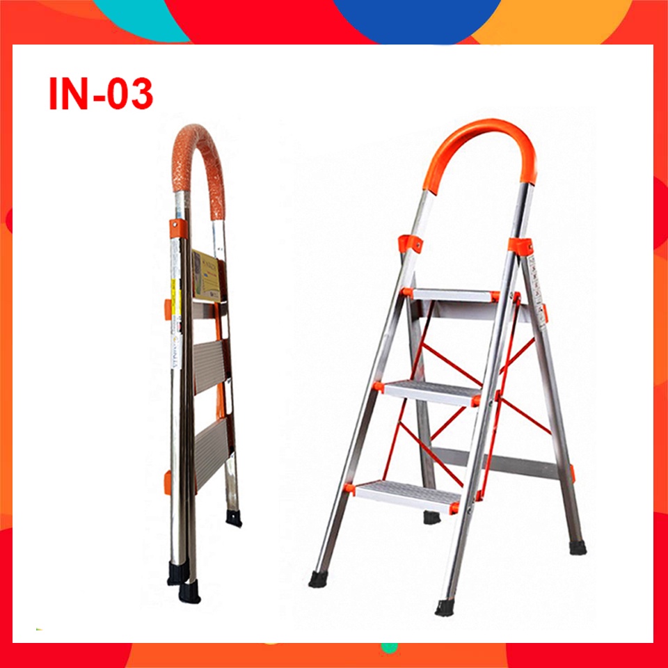 Thang ghế Inox xếp gọn, nhẹ nhàng, tiện lợi - Hàng chính hãng NIKITA