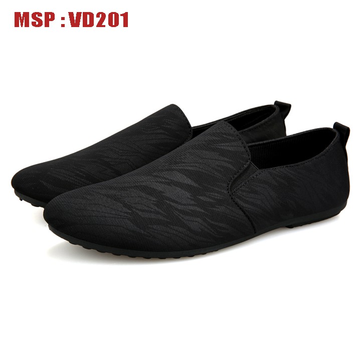 ( TẶNG TẤT LƯỜI NAM ) - GIÀY LƯỜI VẢI MÀU ĐEN : MSP - VD2011 | BigBuy360 - bigbuy360.vn