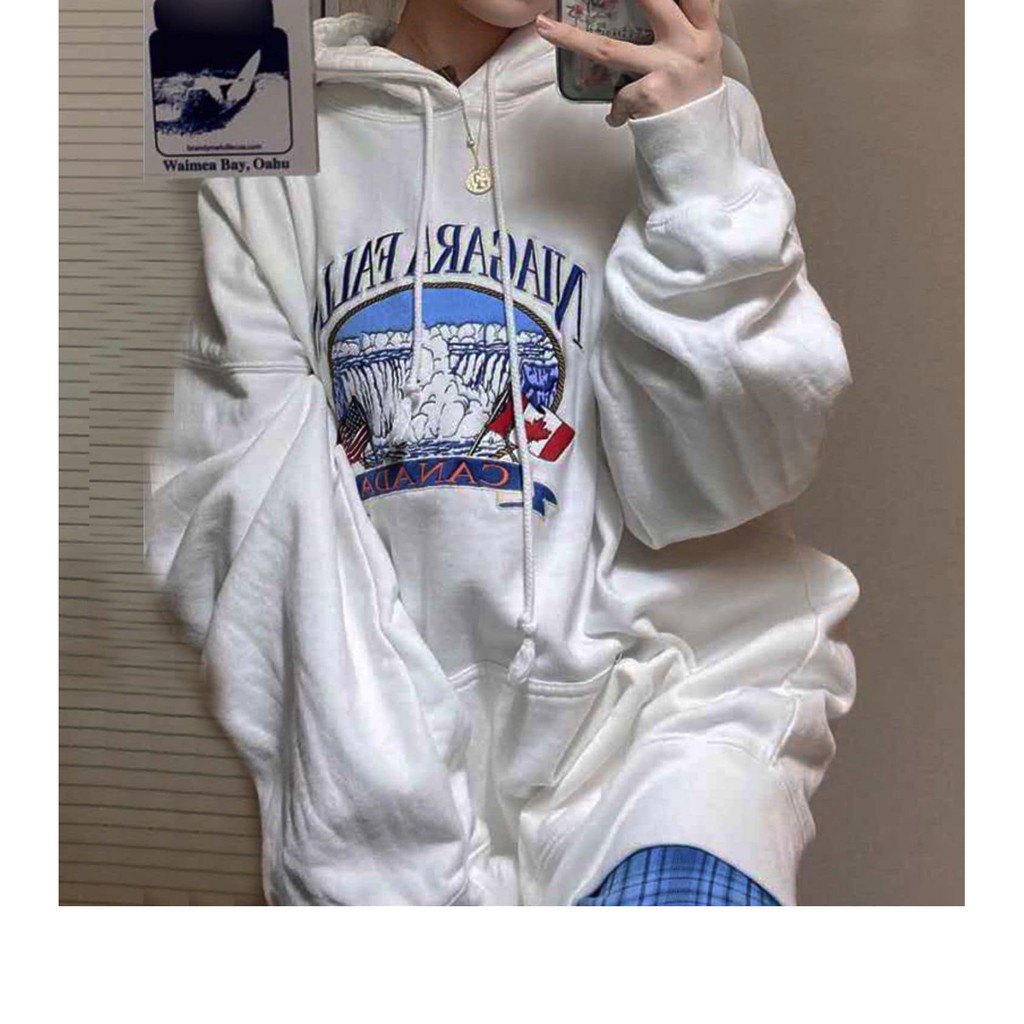 Áo Hoodie Nỉ Niagara Falls Unisex - [FREESHIP] - Sweater dài tay form rộng có mũ phong cách năng động cá tính Ulzzang | BigBuy360 - bigbuy360.vn