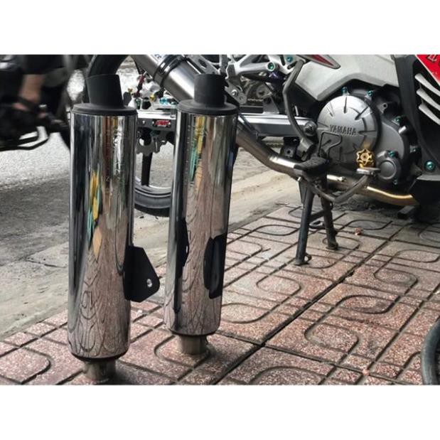 Pô CBR 38 RL hàng  1.1 Kèm cổ 2 khúc inox 304 xịn dành cho các dòng xe máy