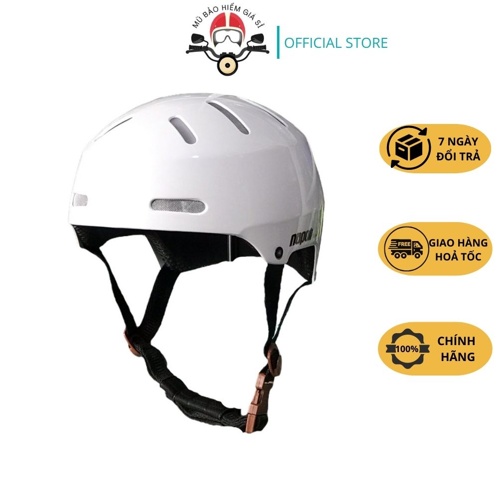 Mũ bảo hiểm nữa đầu thể thao Napoli mẫu mới - Bảo hành 12 tháng vòng đầu ( 56-60cm)