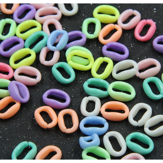 Set 50 Hạt Nhựa Acrylic Nhiều Màu Sắc Dùng Làm Trang Sức Thủ Công Cho Bé