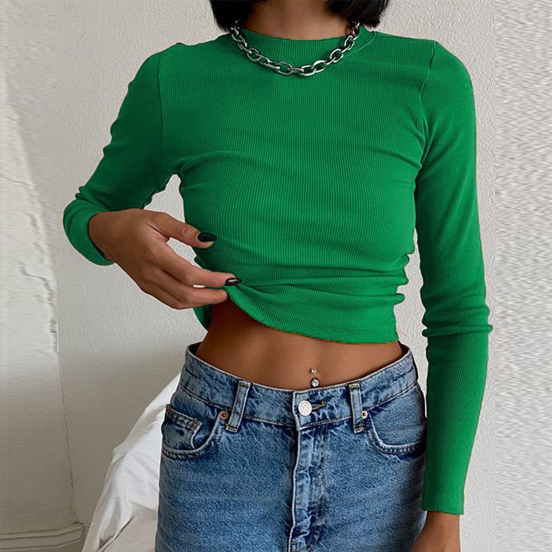 Áo thun croptop TODOBLACK tay dài cổ cao phối lưới thời trang 2022 cho nữ