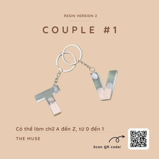 Móc khóa Resin THE MUSE Couple Edition 1 - Móc khóa đôi dành cho couple (2 chiếc)