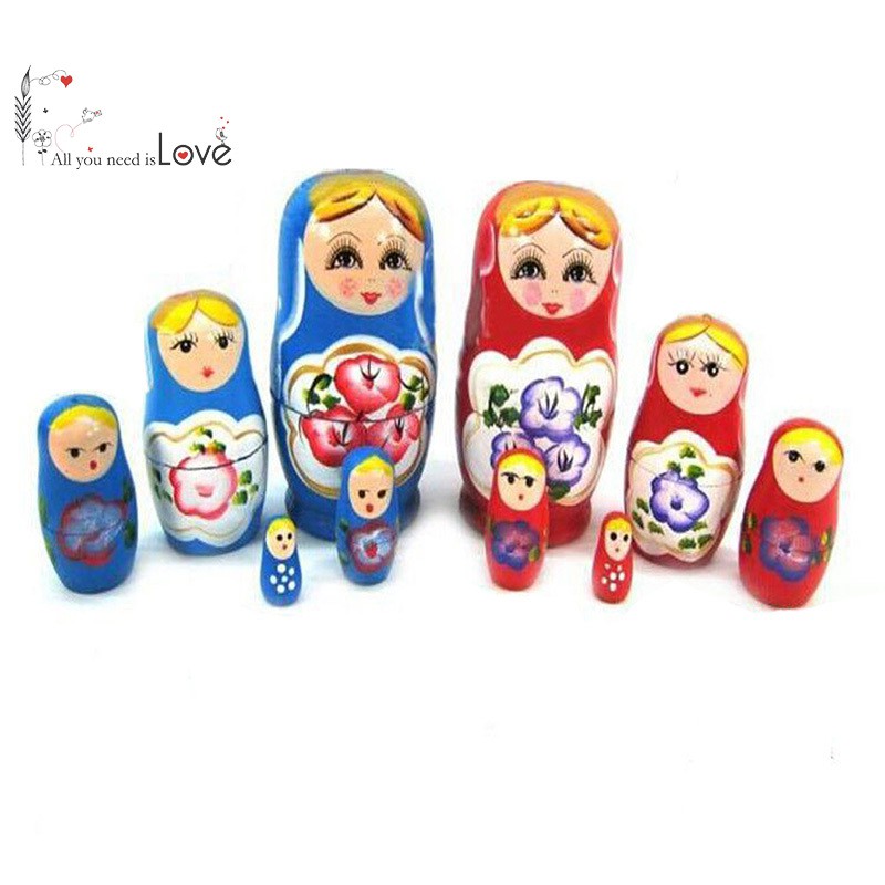 Bộ 6 / 5 Búp Bê Nga Matryoshka Bằng Gỗ Chưa Sơn