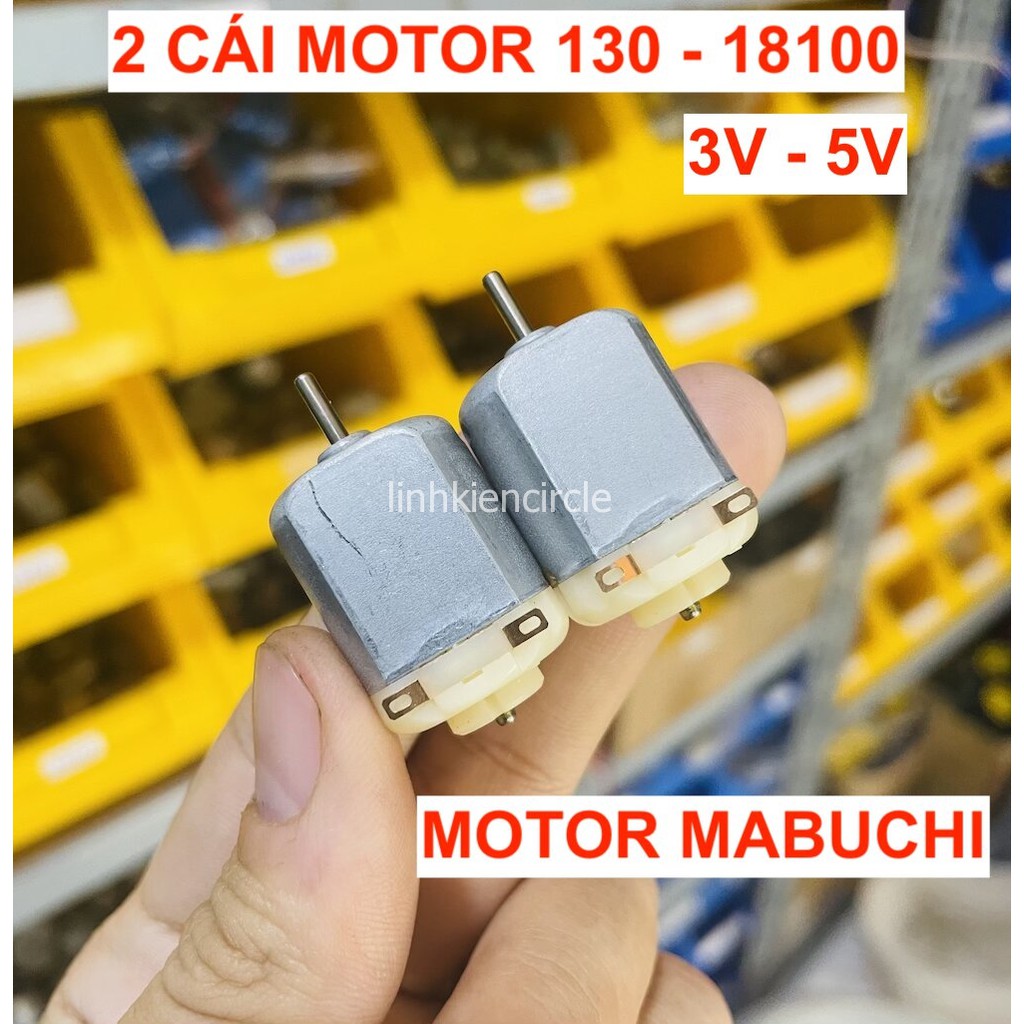 2 cái motor mini 130 - 181000 của Mabuchi chất lượng cao 3V - 5V tốc độ 12000 RPM - LK0004