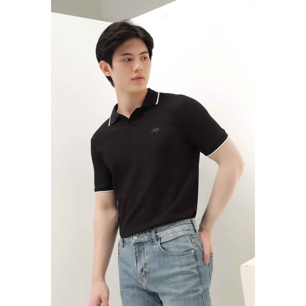 A/G Áo Polo Cổ Chữ V Phom Slimfit. Chất Liệu Cotton Thoáng Mát Không Nhiều Phong Cách Trẻ Trung Năng Động