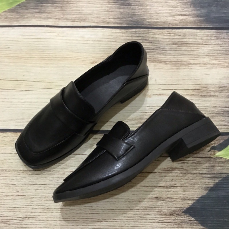 (Ảnh thật) CÓ SẴN Giày da loafer nữ gót vuông thời trang công sở | BigBuy360 - bigbuy360.vn