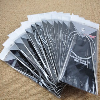 11 kim đan len bằng thép không gỉ 80cm kích thước 6-16