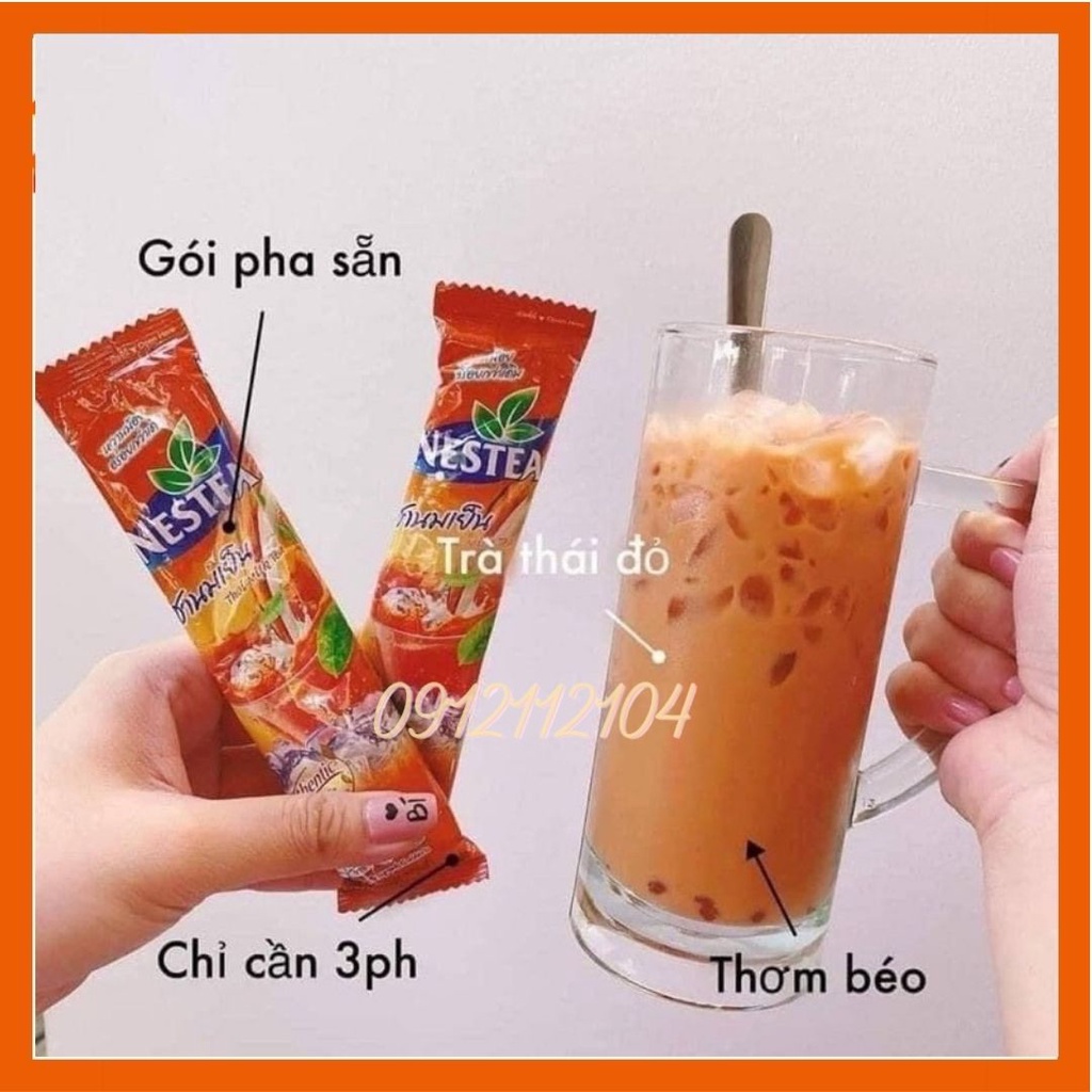 (HT) Trà sữa nestea/Trà Sữa Nestea Đỏ Thái Lan 13 Gói Nhỏ Bên Trong