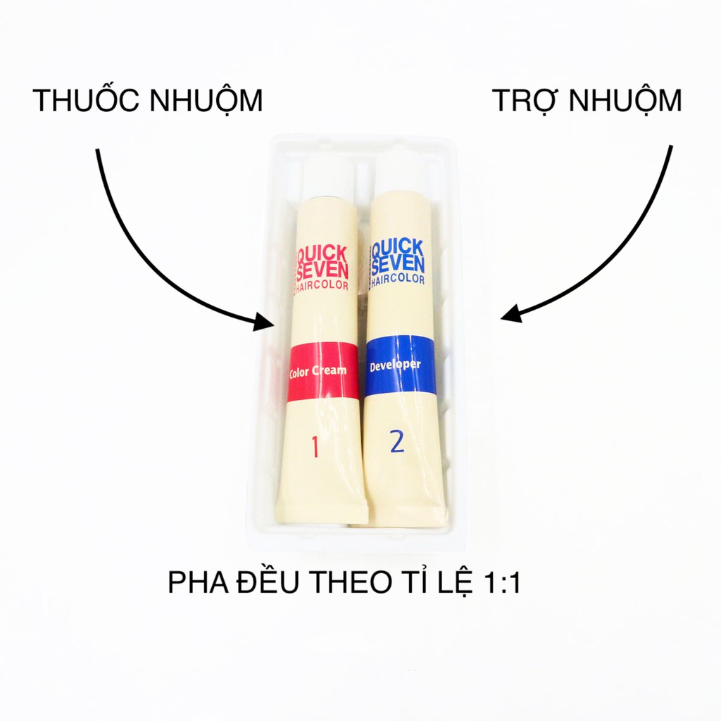 [PHỦ BẠC] Nhuộm phủ bạc cao cấp QUICK SEVEN, nguyên liệu thảo dược không gây kích ứng, chỉ cần 7 phút cho 1 lần nhuộm