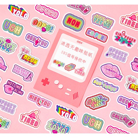 SET STICKER DÁN DỄ THƯƠNG 8BIT NHIỀU CHỦ ĐỀ