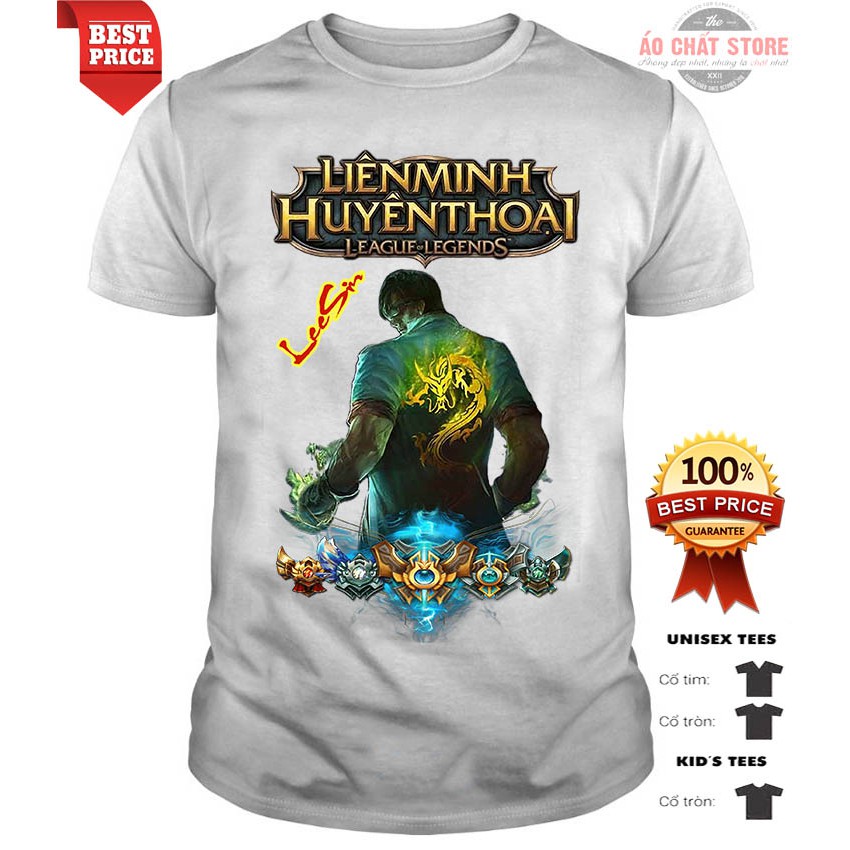 [SIÊU PHẨM] Áo Thun LEESIN Tiểu Long Cực Đẹp | Áo Liên Minh Huyền Thoại Lee Sin | Bruclee LOL Tshirt