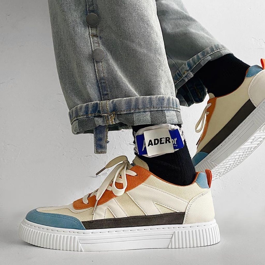 Giày sneaker cao cấp phối da lộn kiểu dáng thể thao trẻ trung năng động đi học đi chơi, Giày thể thao KATEZA50