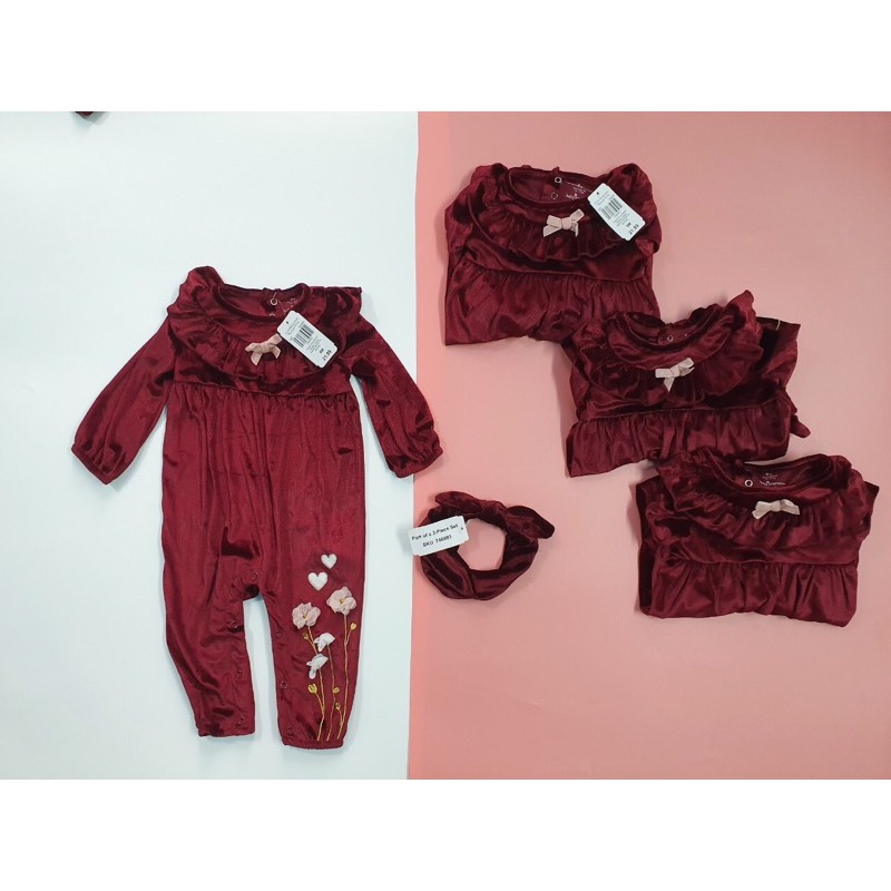 Sét body kèm tuban nhung đỏ