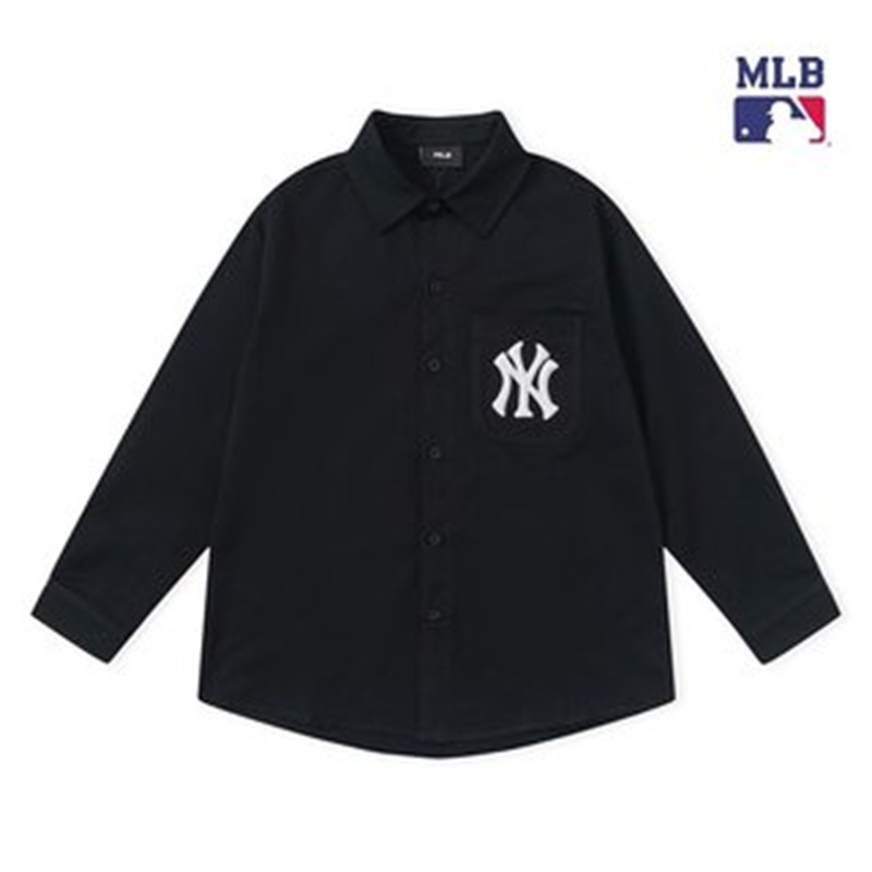 Áo Sơ Mi Tay Dài Thêu Hoạ Tiết MLB Phong Cách Thời Trang Đường Phố Dành Cho Nam Và Nữ