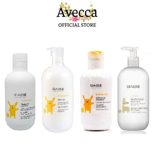 Bộ Sản Phẩm Chăm Sóc Da Cho Bé Babe Pediatric (200ml & 500ml)