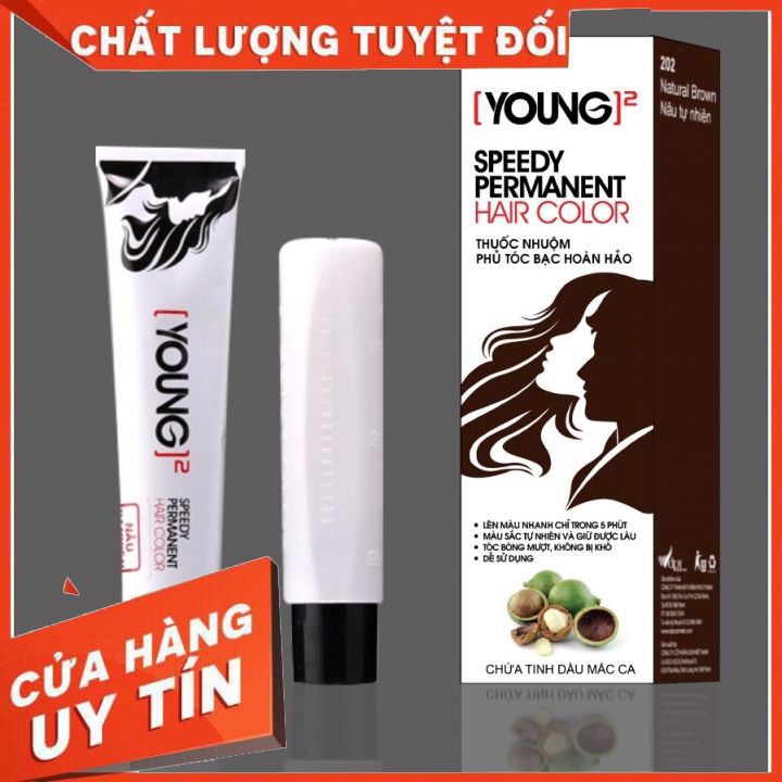 kem nhuộm PHỦ TÓC  BẠC HOÀN HẢO YOUNG 60 ML PHỦ BẠC 100%an toàn cho mọi loại da không kích da