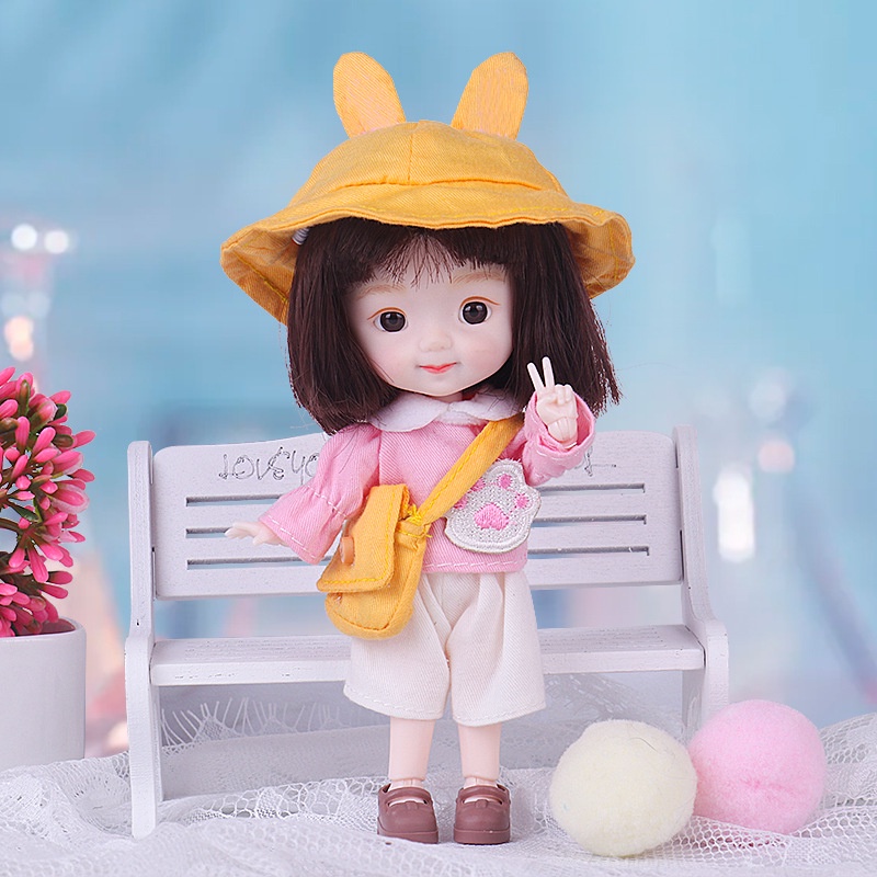 Búp Bê BJD 12cm OB11 Khớp Động Dễ Thương