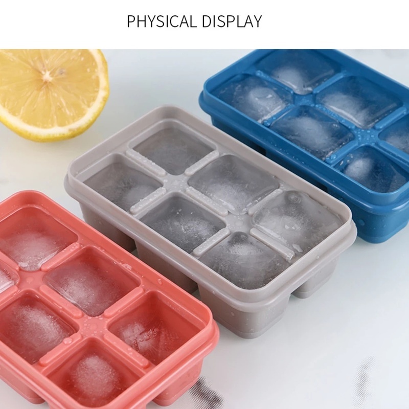 [Home Ice Cube Molds with Lid] [Sealed Anti-stringing Six-compartment Ice Box] [Cold Drink Freezing Mold, Ice Ball Homemade Gods]