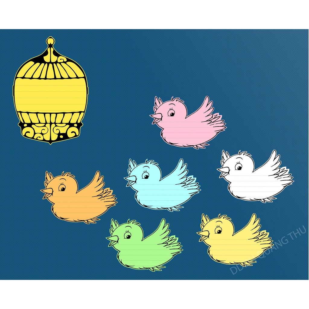 [Đồ dùng dạy học] Chim bay về lồng