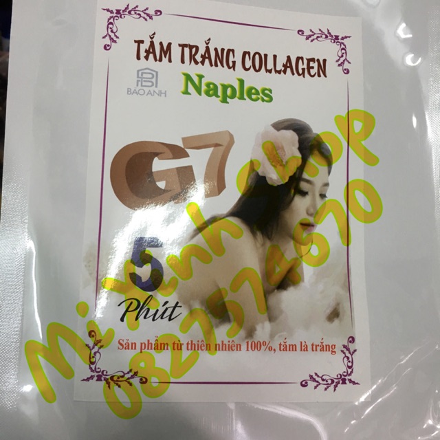 Tắm trắng cao cấp collagen G7