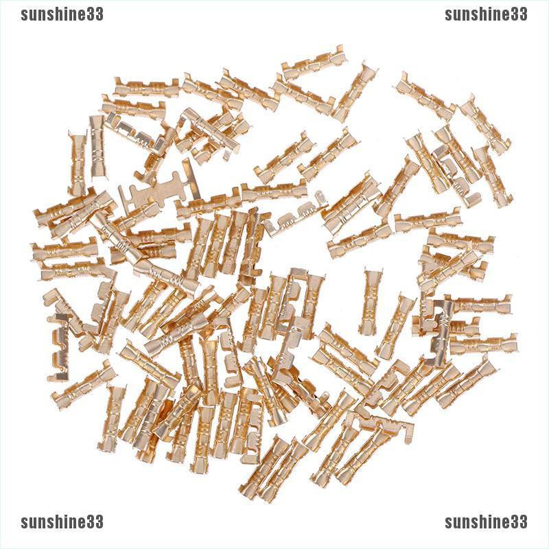 100 Đầu kẹp nối dây điện chất liệu đồng 0.5-1.5Mm²