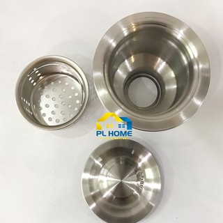 Bầu xả chậu rửa chén QC TN-BAUD110 inox 304 phi 110