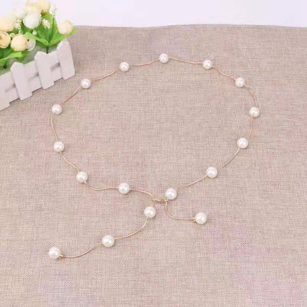 Thắt Lưng Nhựa Acrylic Khóa Kim Loại Đính Ngọc Trai Giả Nhiều Màu Tùy Chỉnh Thời Trang Hàn Quốc Cho Nữ