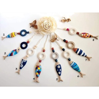 Combo 16 cá gỗ decor đủ 4 size mộc màu sáng gỗ tần bì để vẽ trang trí DIY