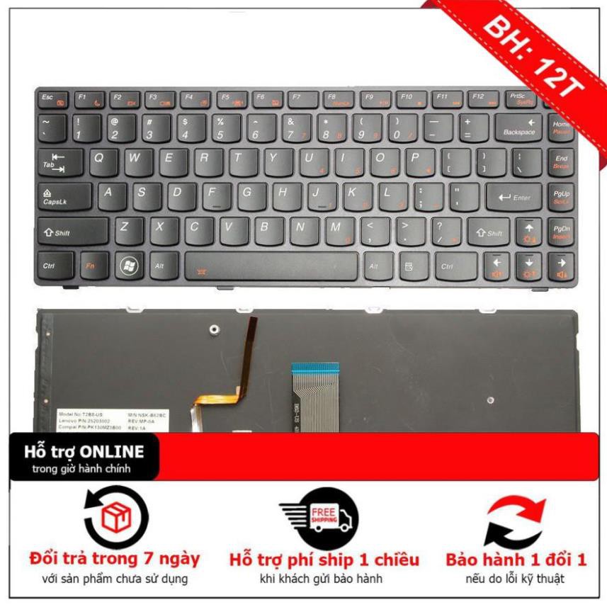 Bàn phím laptop Lenovo Ideapad Y480 Y480A Y480M Y480N Y480N Y480P