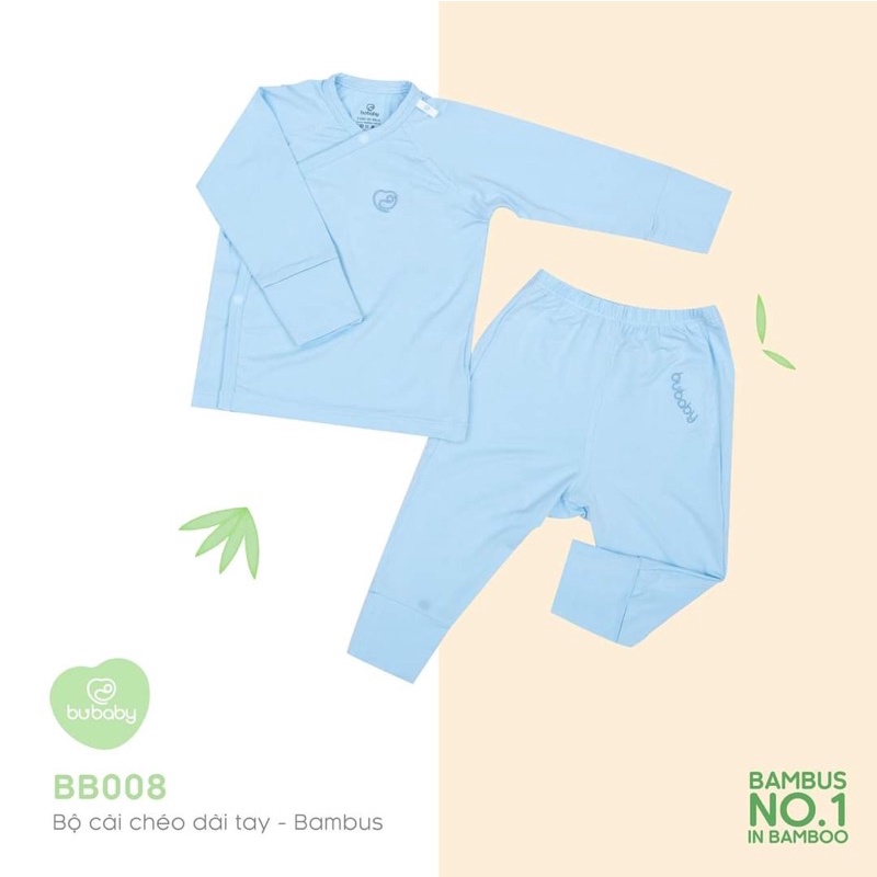 BUBABY - Bộ cài chéo dài tay Bambus KIMONO