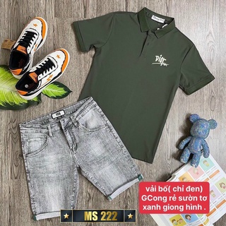 Quần lửng nam, quần sọt nam, quần short jean nam màu xanh kẻ sọc đẹp QJNA223