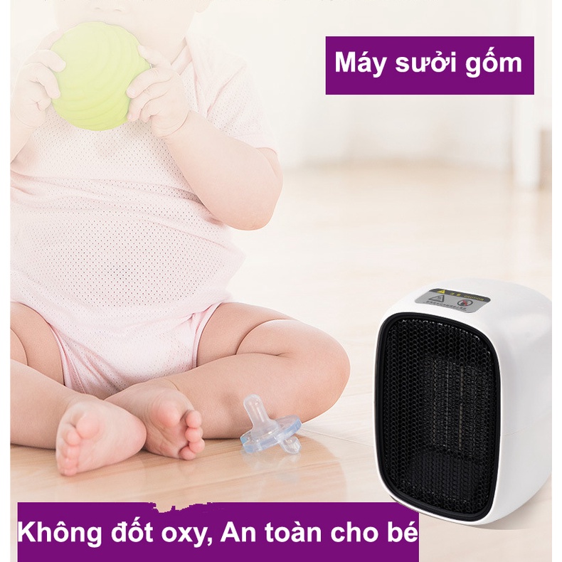 Quạt sưởi mini KAILISEN cao cấp không khô da, không đốt oxi an toàn