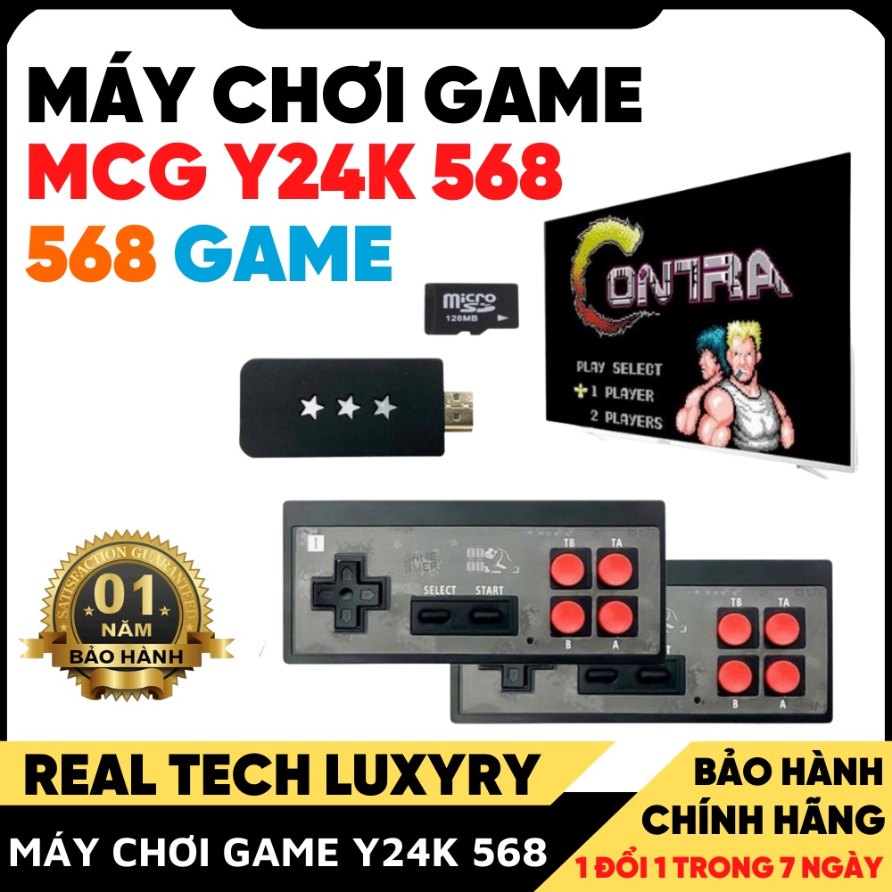 Máy Chơi Game Y2 HDMI - Máy Chơi Game Không Dây Tích Hợp Hơn 600 Game Kết Nối TiVi Không Cần Cài Đặt - Bảo Hành 12 Tháng