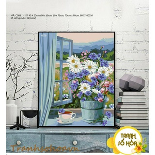 Tranh sơn dầu số hóa hoa tranhsohoavn tranh số hóa mã tranh h018