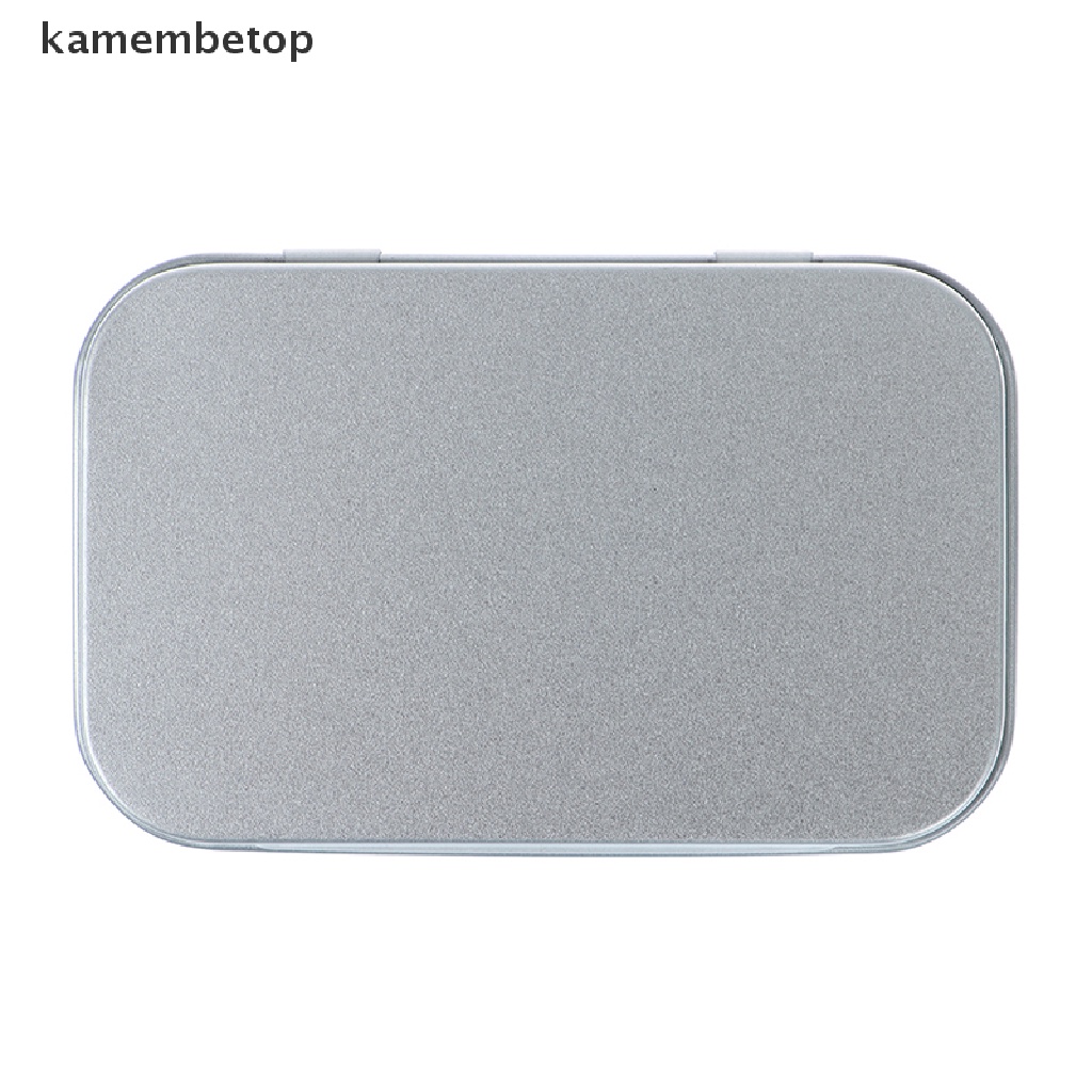 1 Hộp Thiếc Rỗng Nhỏ Màu Bạc Đựng Đồ Tiện Dụng