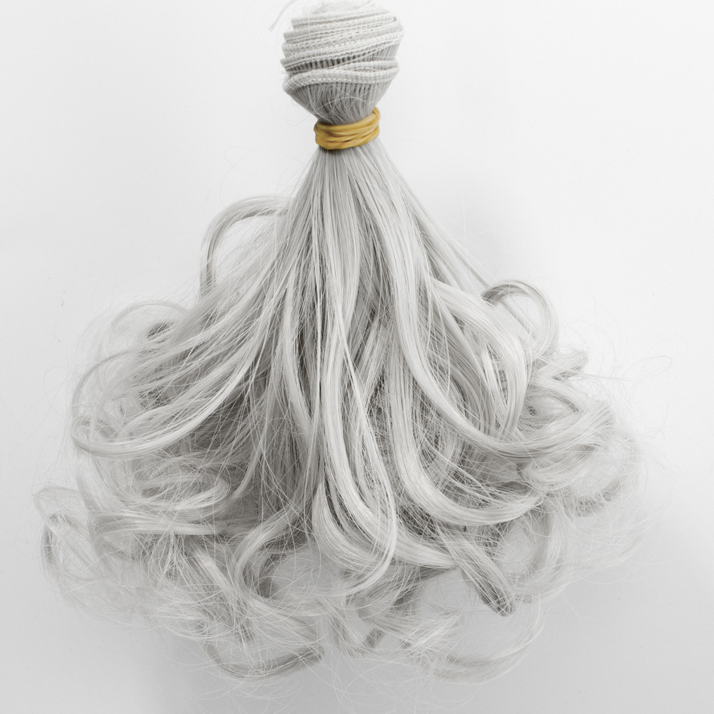 Bộ tóc giả uốn cúp đáng yêu trang trí cho búp bê