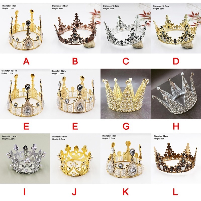 Vương Miện Công Chúa Bằng Kim Loại Đính Pha Lê &amp; Ngọc Trai Cho Bé Gái