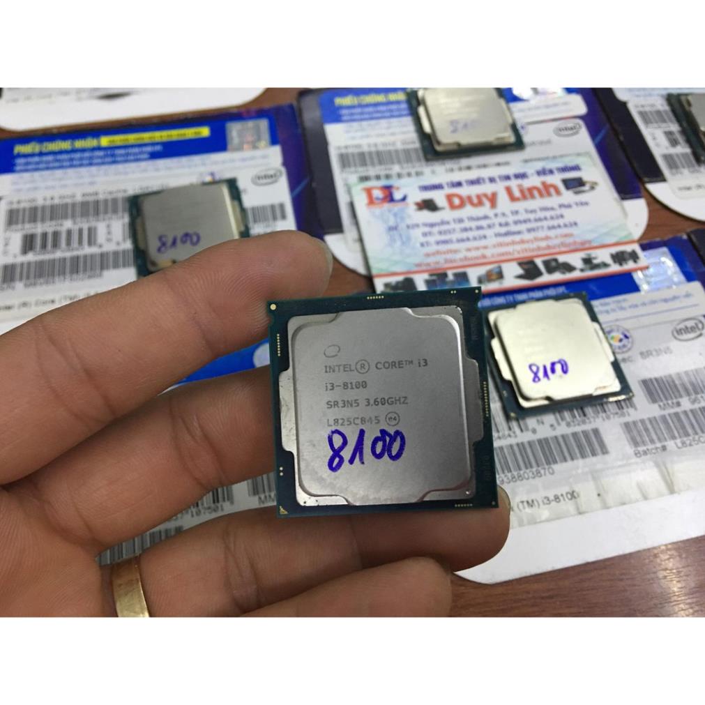 (giá khai trương) CPU intel core i3-8100,9100,9100F socket 1151 V2 chạy main h310, b360, b365, z370