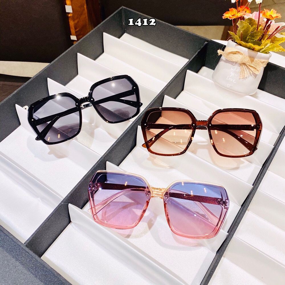 Mắt kính nam nữ thời trang phong cách retro hàn quốc❤️FREESHIP❤️kính mát unisex cao cấp AH1412