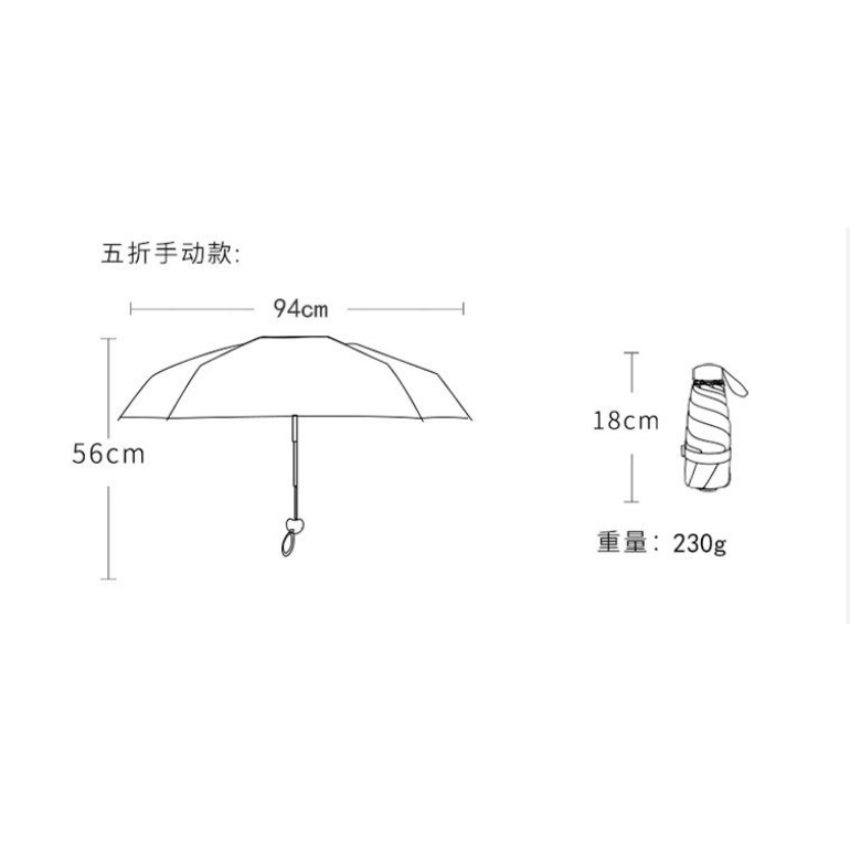 Dù Che Mưa Nắng Tự Động 50% Vải Mềm Siêu Nhẹ Họa Tiết Graffiti Dễ Thương Sáng Tạo