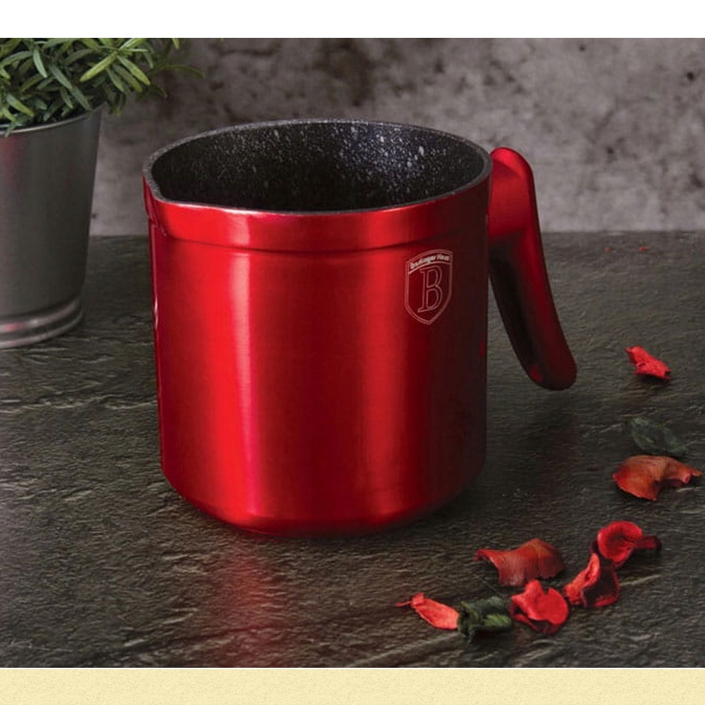 Ca đun sữa Berlinger Haus BH/1965 1,2l - màu đỏ (dùng cho bếp gas, hồng ngoại)